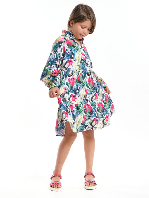 Платье нарядное хлопковое UD 7933 цветы Протея - Mini maxi фото 14