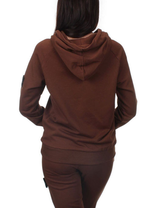 E102 BROWN Костюм спортивный женский (хлопок 90%, полиэстер 10%)