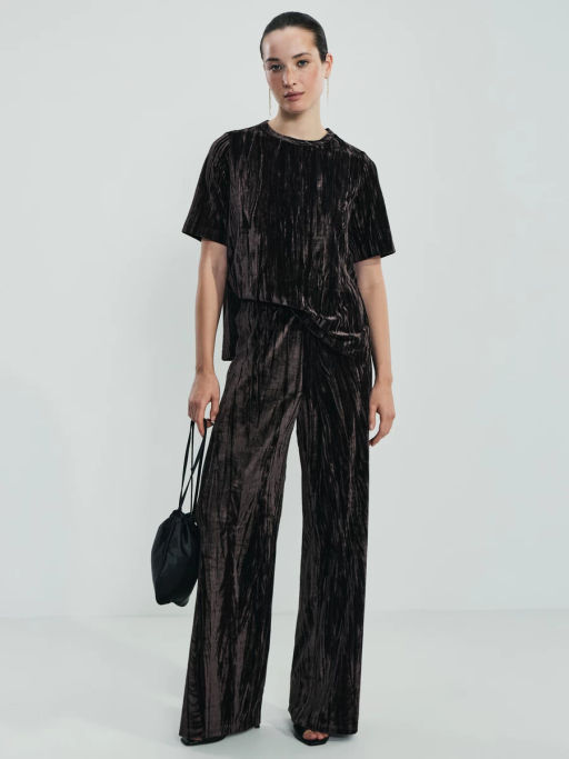 Футболка с коротким рукавом из бархата / Zarina