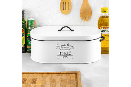 Хлебница 34,5*18*15 см Белая с крышкой, овальная - Elan gallery фото 5