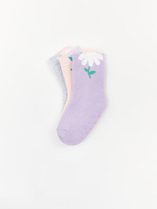 ?i?ekli K?z Bebek Soket ?orap 3l? - Waikiki фото 6