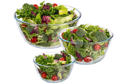 Набор 3 салатников 800 мл, 1,6 л, 2,7 л Crystal glass, стекло - Elan gallery фото 5