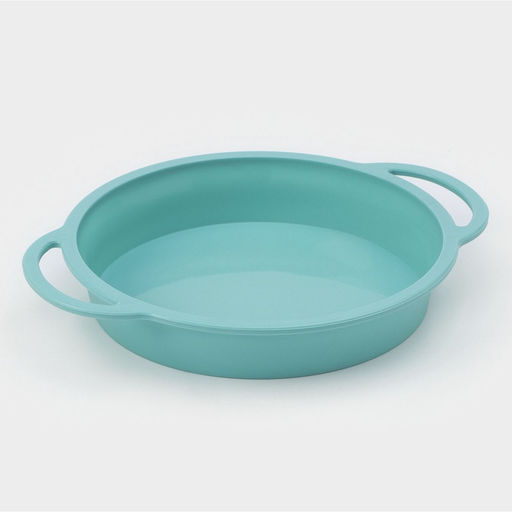 Форма для выпечки Круг с ручками, силикон, 30.5?25?4.7 см (внутренний диаметр 24.7 см), бирюзовая - Simaland фото 2