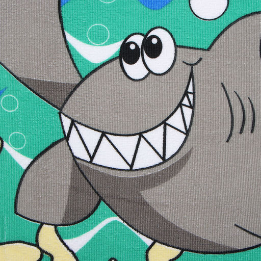 Полотенце-пончо детское махровое Крошка Я Акулы 60*120см, 100% пэ, микрофибра  фото 2