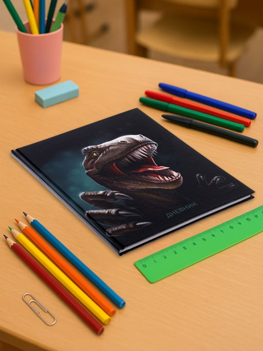 Дневник школьный для 1-11 классов, «Дино», твёрдая обложка 7БЦ, глянцевая ламинация, 40 листов