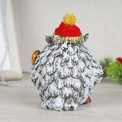 А Фигурка Сова новогодняя 12x13x15 см / CW421-4 /уп 48/Сова символ мудрости и проницательности - Галеонтрейд фото 3