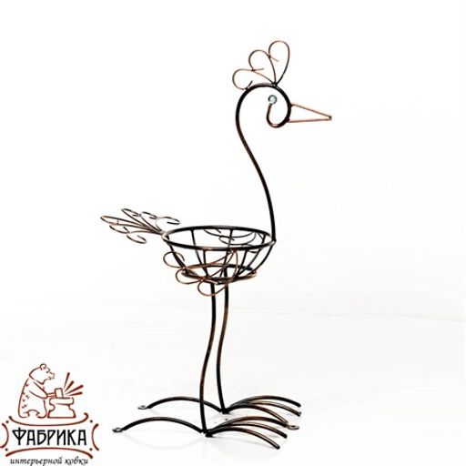 Цветочница Птица большая 95-002-BG - Фабрика интерьерной ковки фото 3