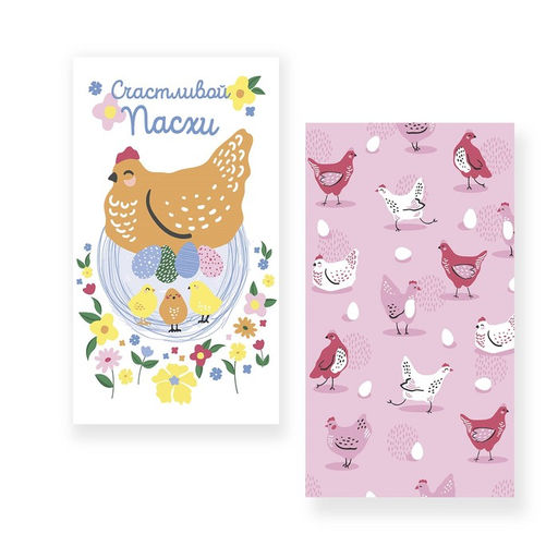 Набор кух. полотенец Доляна Счастливой пасхи 2 шт, 28х46 см, рогожка, 100% хл, 160г/м2  фото 10