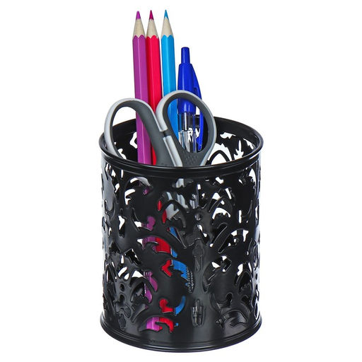 Стакан для ручек, круглый, Узор, чёрный - Calligrata фото 2