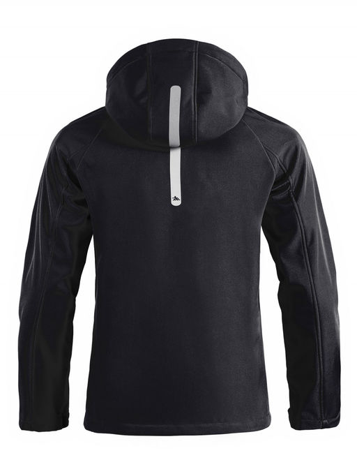 Ветровка спортивная мужская с капюшоном softshell черного цвета 9563Ch - Mtforce фото 20