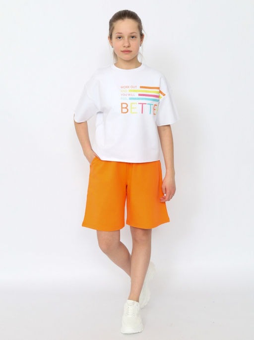 CRB wear/CSJG 70490-29-409 Шорты для девочки,оранжевый/Ex.Cherubino фото 3
