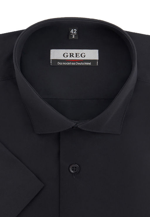 Сорочка мужская короткий рукав GREG 340/109/BLK