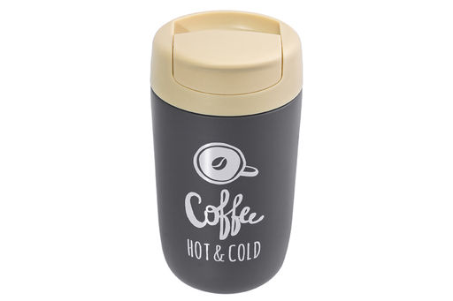 Термокружка 400 мл 8,5*8,5*15,5 Coffee Hot & Cold, серая - Elan gallery фото 4