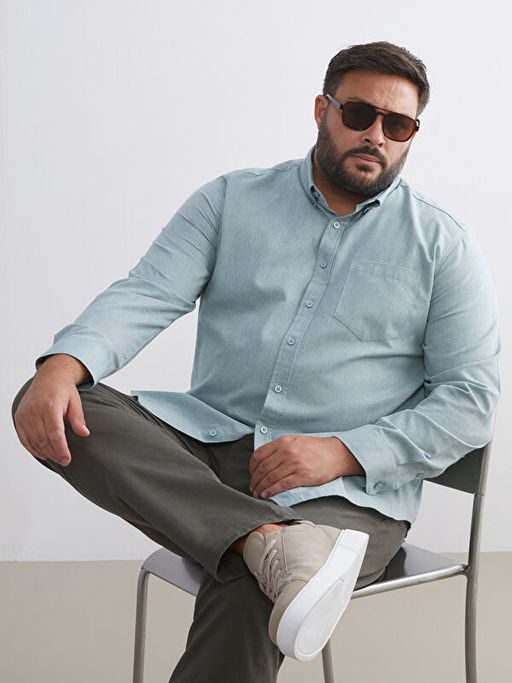 Regular Fit Uzun Kollu Gabardin Erkek G?mlek