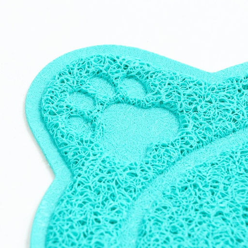 Коврик 2-в-1 под миску/туалет для животных фигурный, 40 х 25 см, бирюзовый - Пижон фото 3