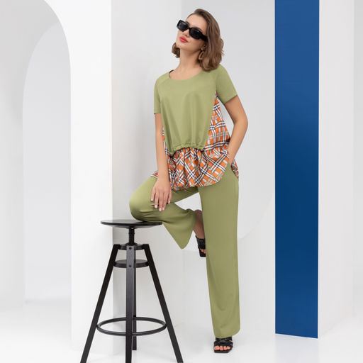 Брючный комплект
 Дневник моих путешествий (2 в 1, оливка) - Charutti фото 2