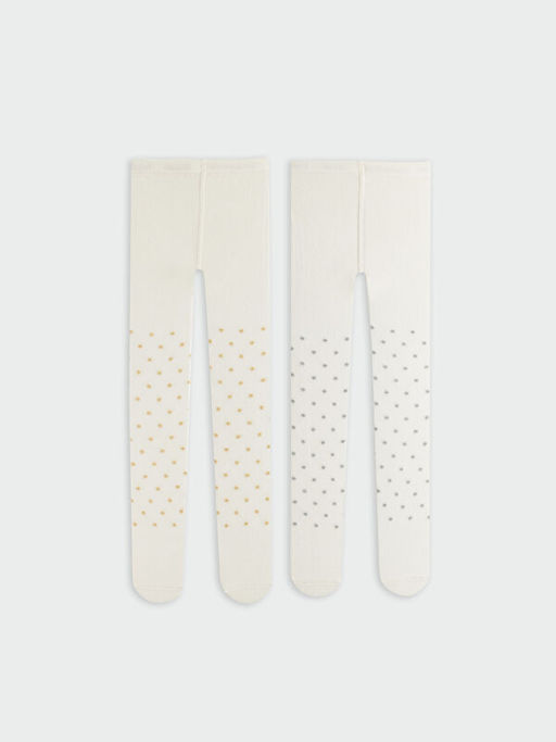Desenli K?z Bebek K?lotlu ?orap 2li