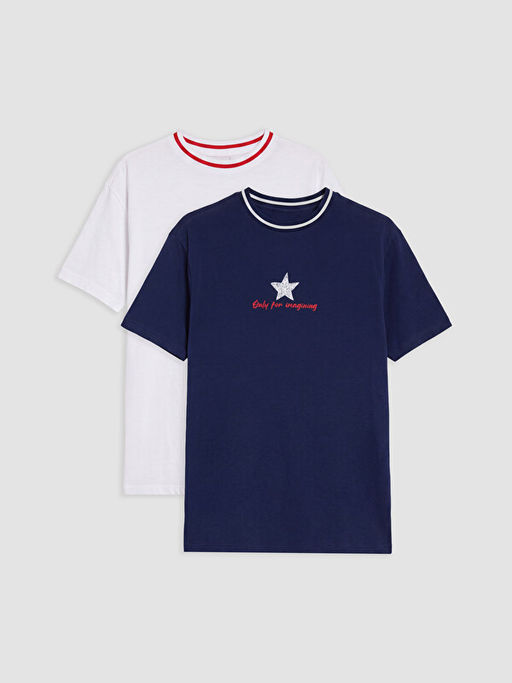 Bisiklet Yaka K?z ?ocuk Ti??rt 2li