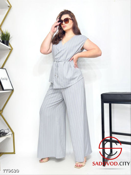 Костюм брючный двойка в полоску - Bruno фото 5