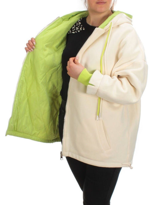 2561 BEIGE/ORANGE Худи женское (50 гр. синтепон) - Фабричный китай фото 17