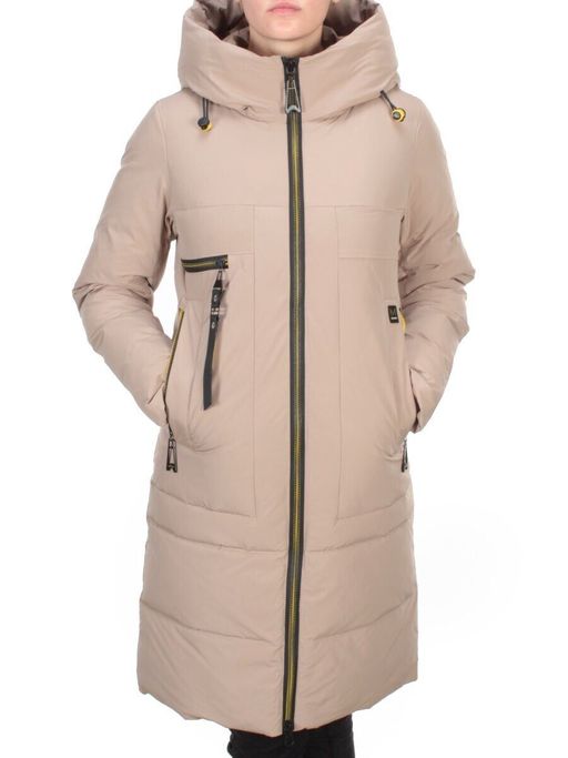888 BEIGE Пальто зимнее женское VINVELLA (200 гр. холлофайбер) - Fashion фото 2