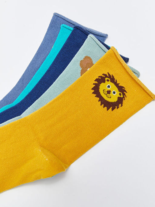 Desenli Erkek ?ocuk Soket ?orap 5li - Waikiki фото 3