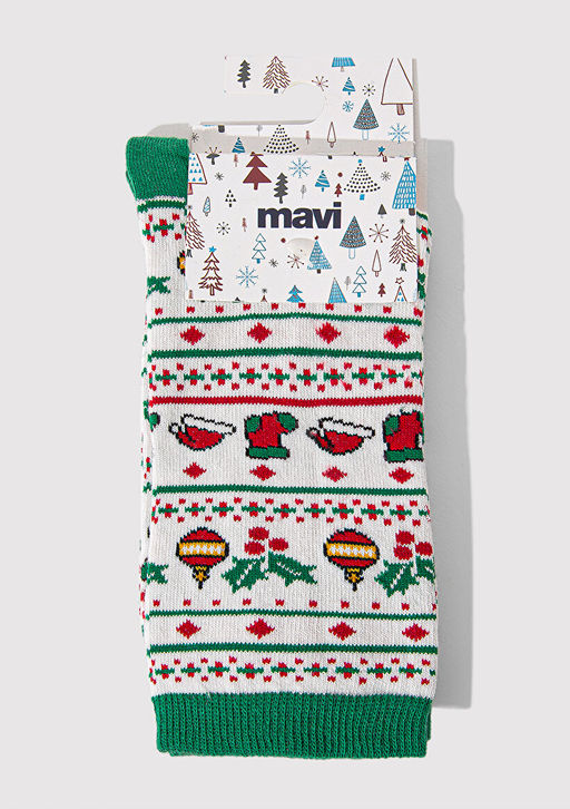 Ekru Soket Corap - Mavi фото 3