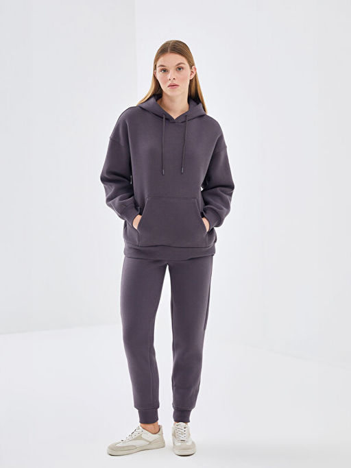 Oversize Kad?n Kal?n Hoodie