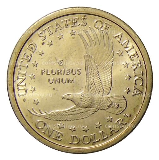 1 доллар 2000 года P США Сакагавея Парящий Орел