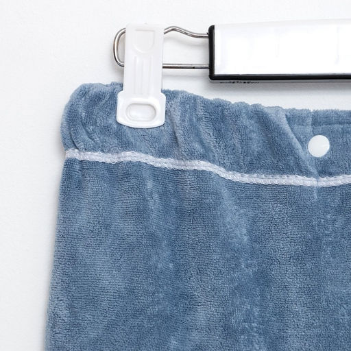 Полотенце-парео Этель для бани, цв. голубой, 70*140 см, 100% п/э, 280 г/м2  фото 5