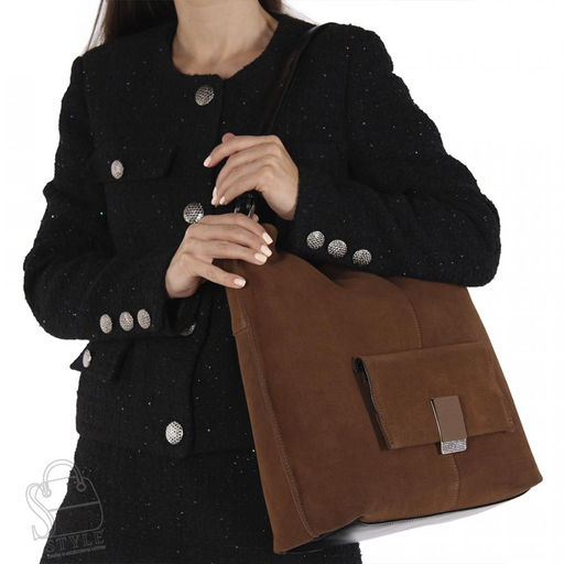 Сумка женская кожаная 99505AA brown Velina Fabbiano-Safenta в Новосибирске