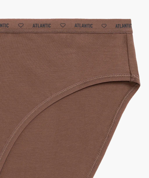 ATLANTIC 3CLP-010 Трусы спорт с высокой посадкой High Sport Leg - набор 3 шт. черный + светлый капучино + светло-бежевый  фото 6