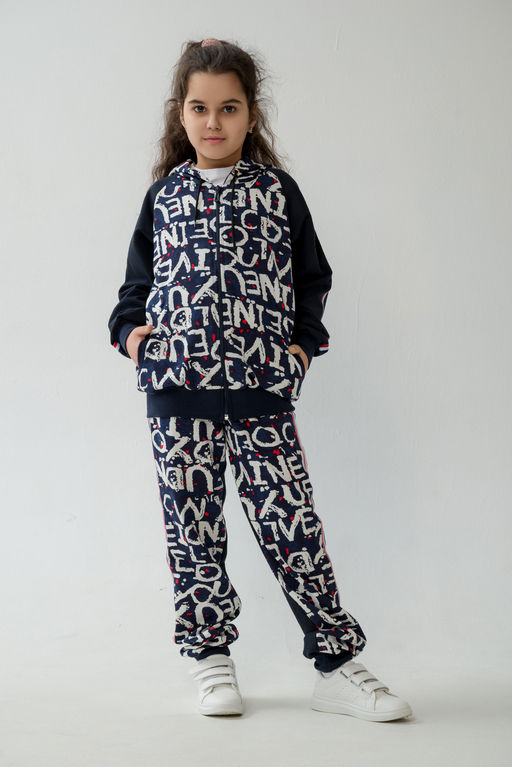 Костюм подростковый из футера 2-хн джемпер и брюки SportLand буквы - Амадэль фото 5