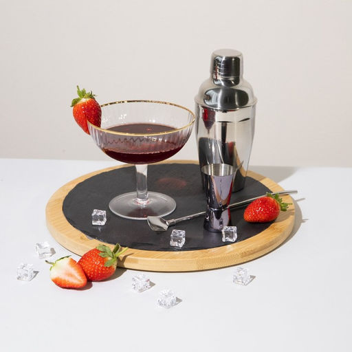 Блюдо для подачи Magistro Valley, d=30 см, сланец, бамбук фото 12