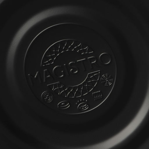 Чайник Magistro Glow, 3 л, со свистком, ручка soft-touch, индукция, нержавеющая сталь, чёрный