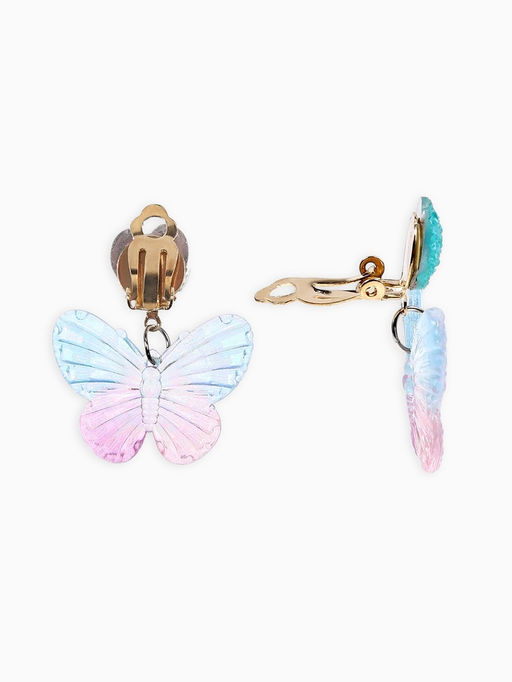 Набор детский «Выбражулька» 4 предмета: бусы, браслет d=6 см, клипсы, кольцо, бабочка