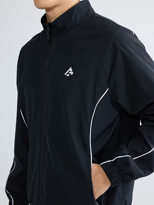 Dik Yaka Erkek Fermuarl? Sweatshirt