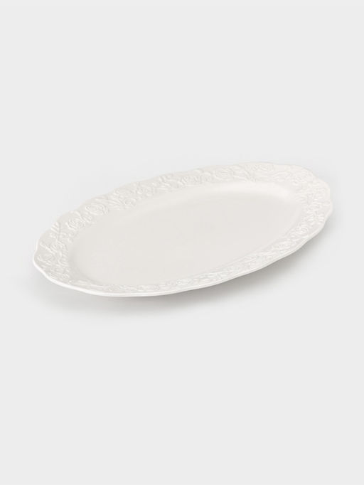 Блюдо сервировочное Garden rose, 30.5×19.5×2 см, керамика, белое