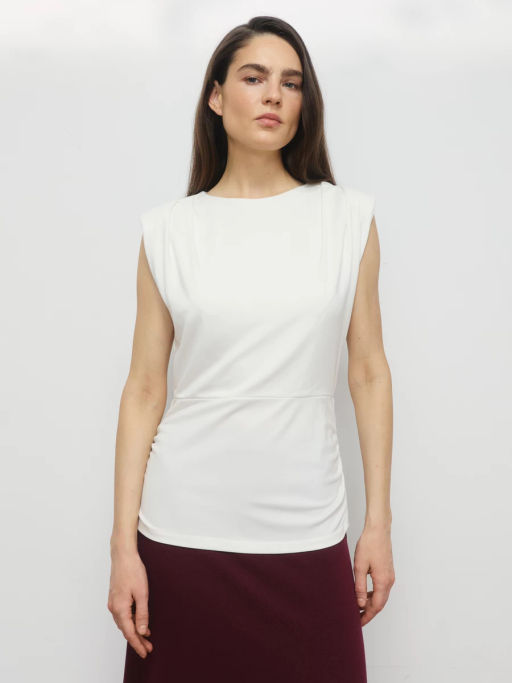 Футболка из вискозы с драпировкой / Zarina фото 3