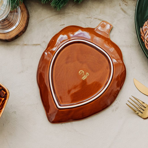 Тарелка плоская новогодняя «Зимний лес», 20×17 см