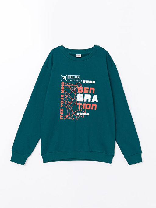Bisiklet Yaka Erkek ?ocuk Sweatshirt