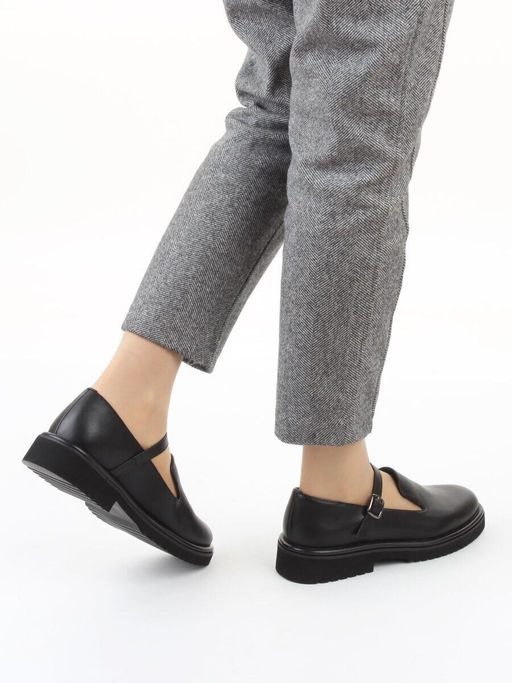06-DLG05-1 BLACK Туфли женские (натуральная кожа)