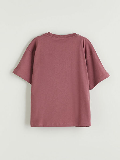 Bisiklet Yaka Bask?l? Erkek ?ocuk Ti??rt