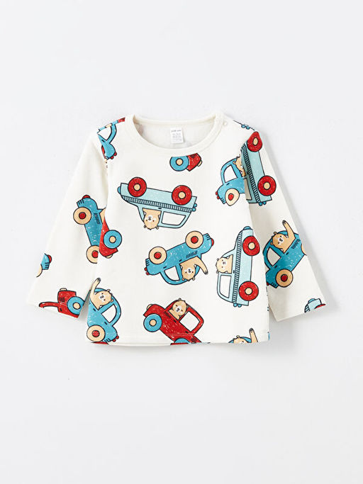 Bisiklet Yaka Uzun Kollu Bask?l? Erkek Bebek Pijama Tak?m? - Waikiki фото 2
