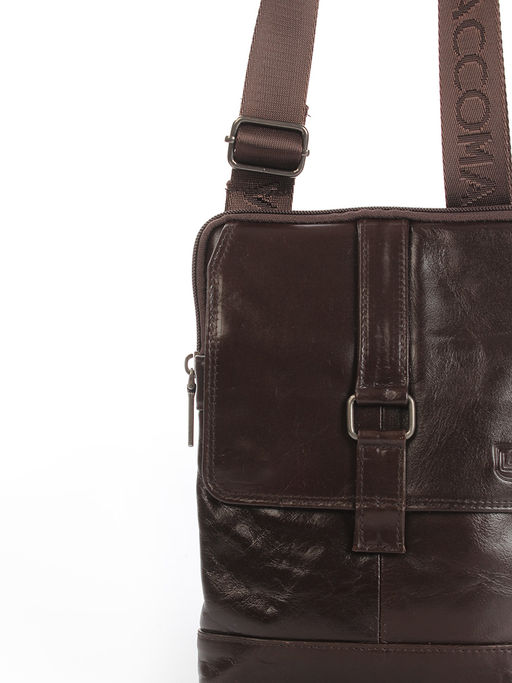 LACCOMA сумка VIN33552-1-коричневый натуральная кожа хлопок  фото 3