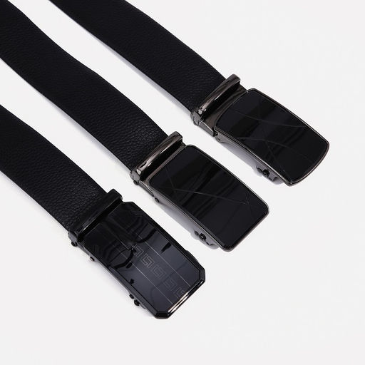 Ремень мужской, ширина 3.5 см, пряжка автомат МИКС, цвет чёрный - Simaland фото 4