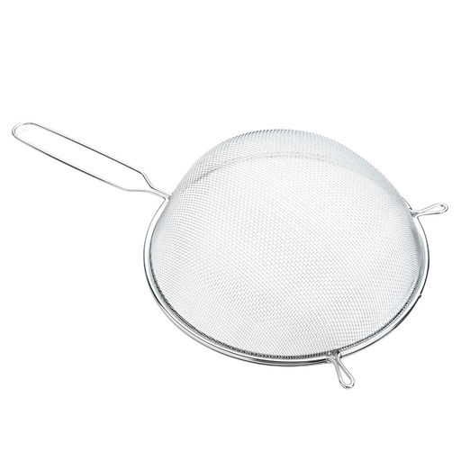 _Сито метал с ободом и ручкой 20 см, хром, арт. FY-020, 886-017