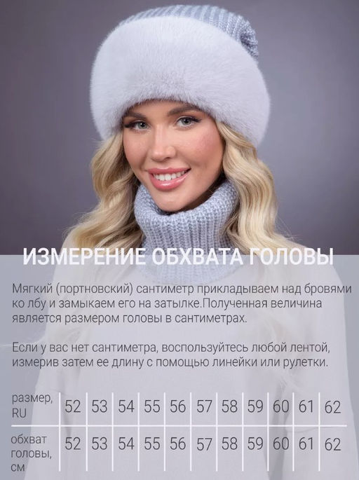 Шапка Ника трикотаж экомех сапфир