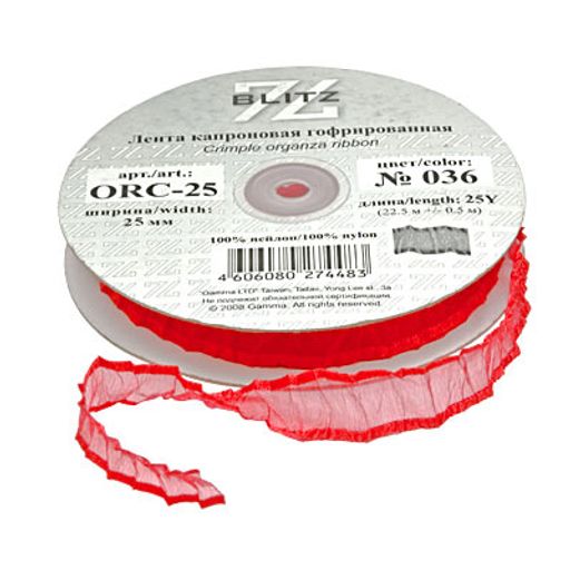 Лента капроновая 25 мм ( 1 ) BLITZ ORC-25 гофрированная 22.5 м 0.5 м