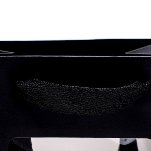 Пакет подарочный, с окном, 20×15×10 см, чёрный